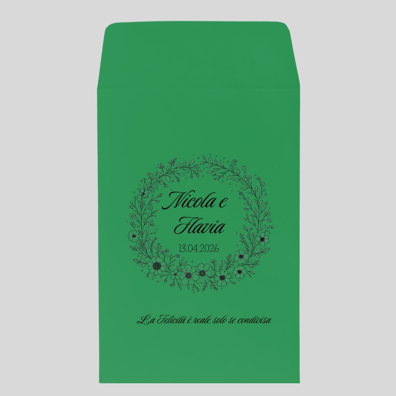 sacchetto verde promessa matrimonio