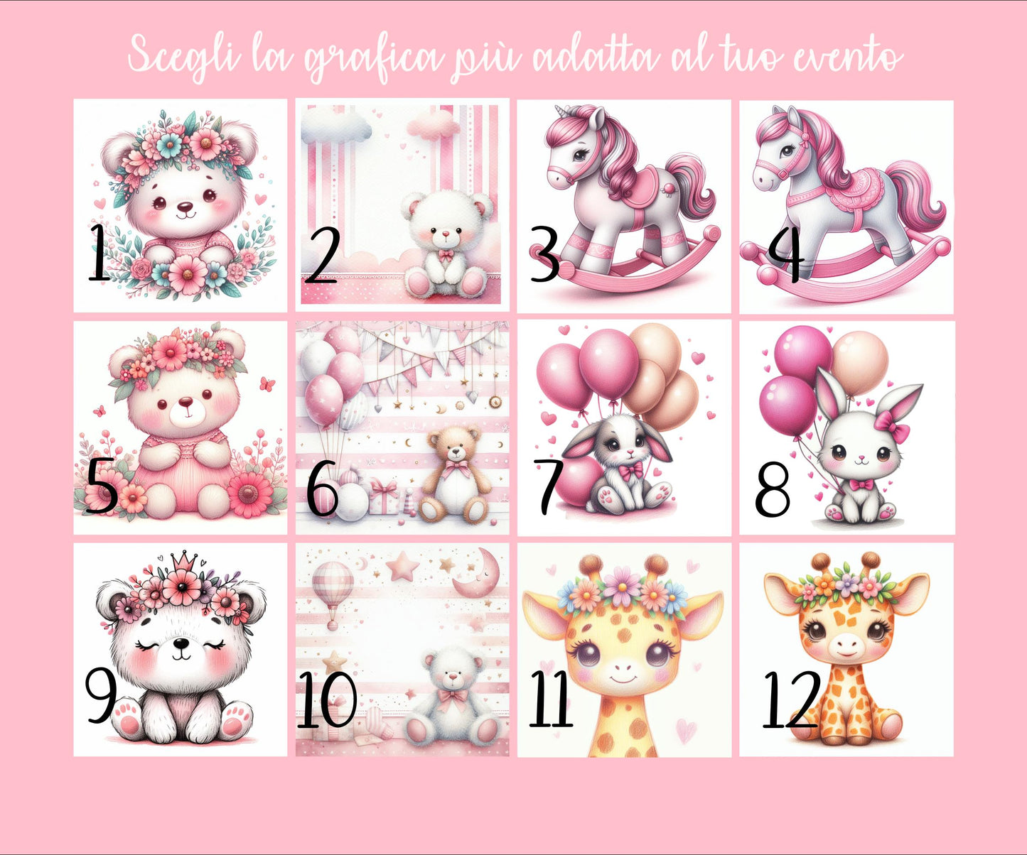 Set di Portaconfetti tema orsetto, battesimo e nascita bimba.