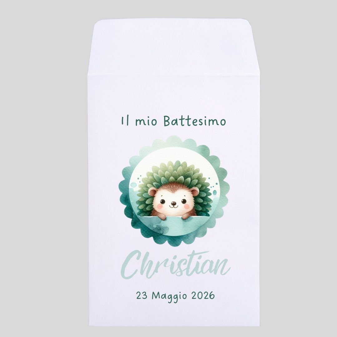 Sacchetto Confettata tema bosco maschietto