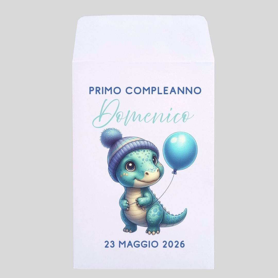 bustina per caramelle tema dinosauro compleanno bambino