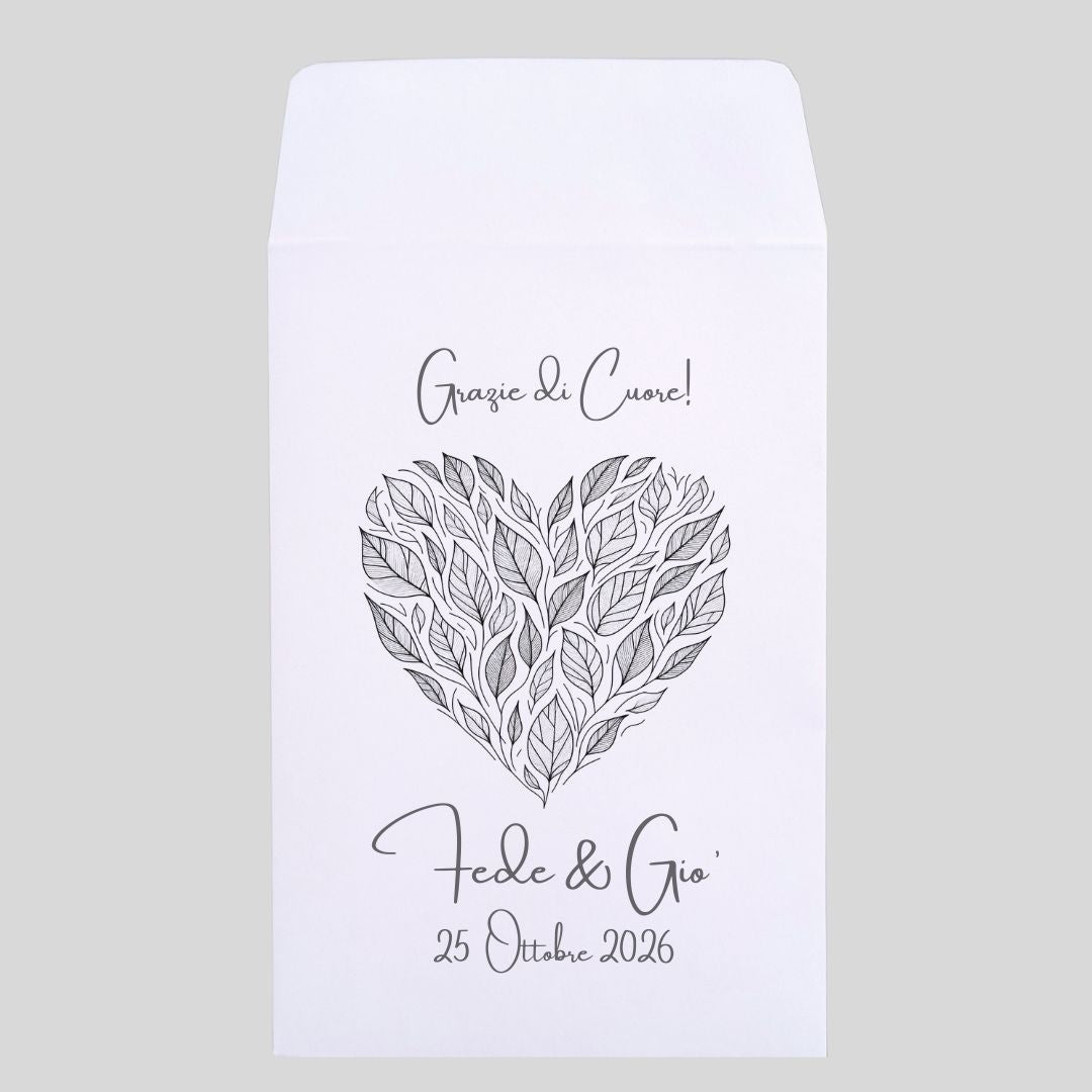 sacchettino in carta per confettatata matrimonio personalizzato