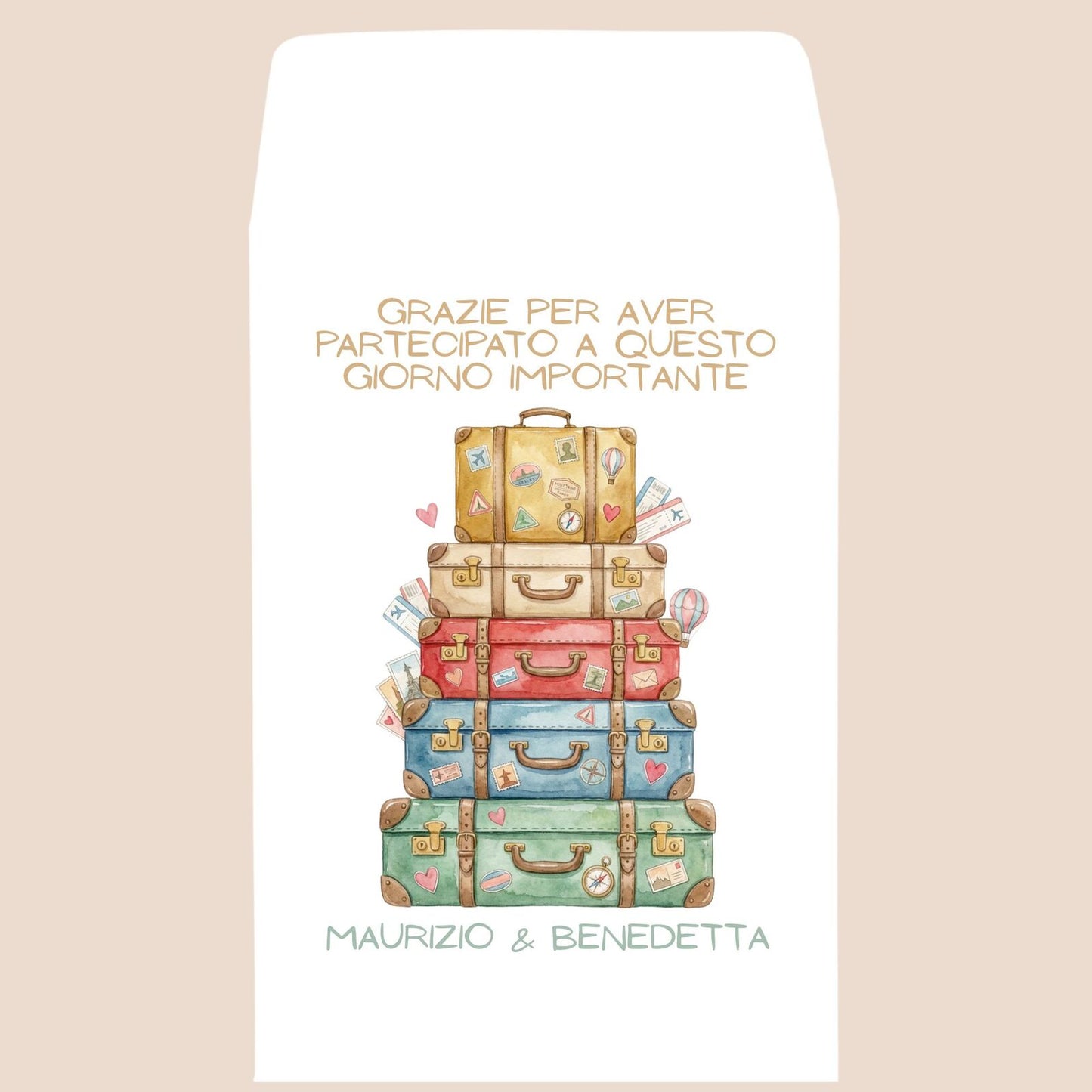Sacchetti Carta Tema Viaggio Personalizzati 50 pz | GoyStudio