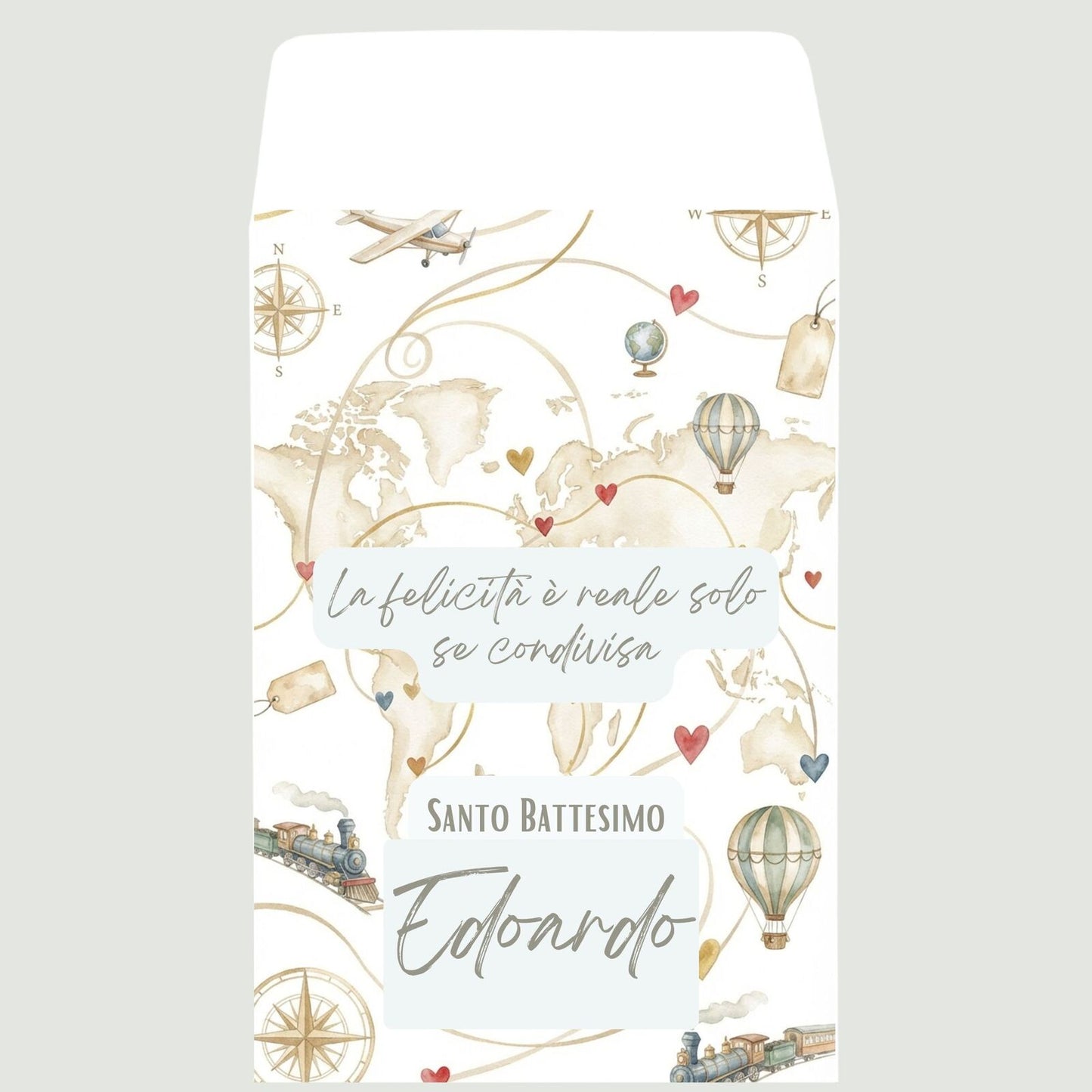 Sacchetti Carta Tema Viaggio Personalizzati 50 pz | GoyStudio