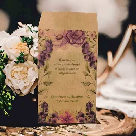 Sacchetti confettata personalizzati matrimonio bomboniere eleganti tradizione italiana