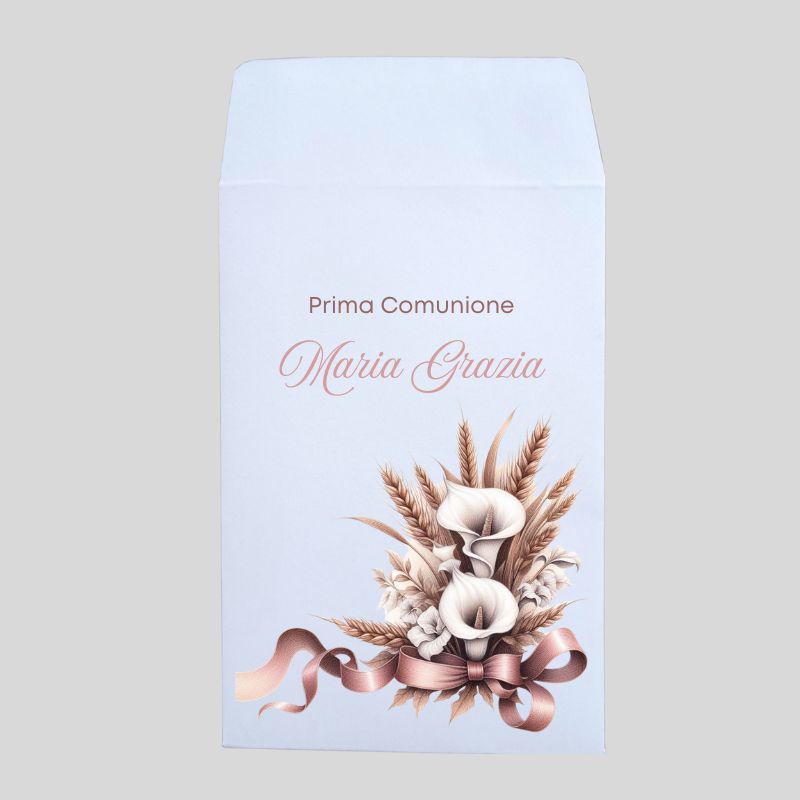 sacchetto confettata comunione cresima calle personalizzato