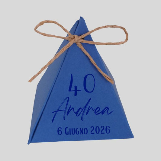 portaconfetti blu royal compleanno 40 con nome