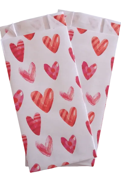 Bustine di carta fantasia Cuori San valentino