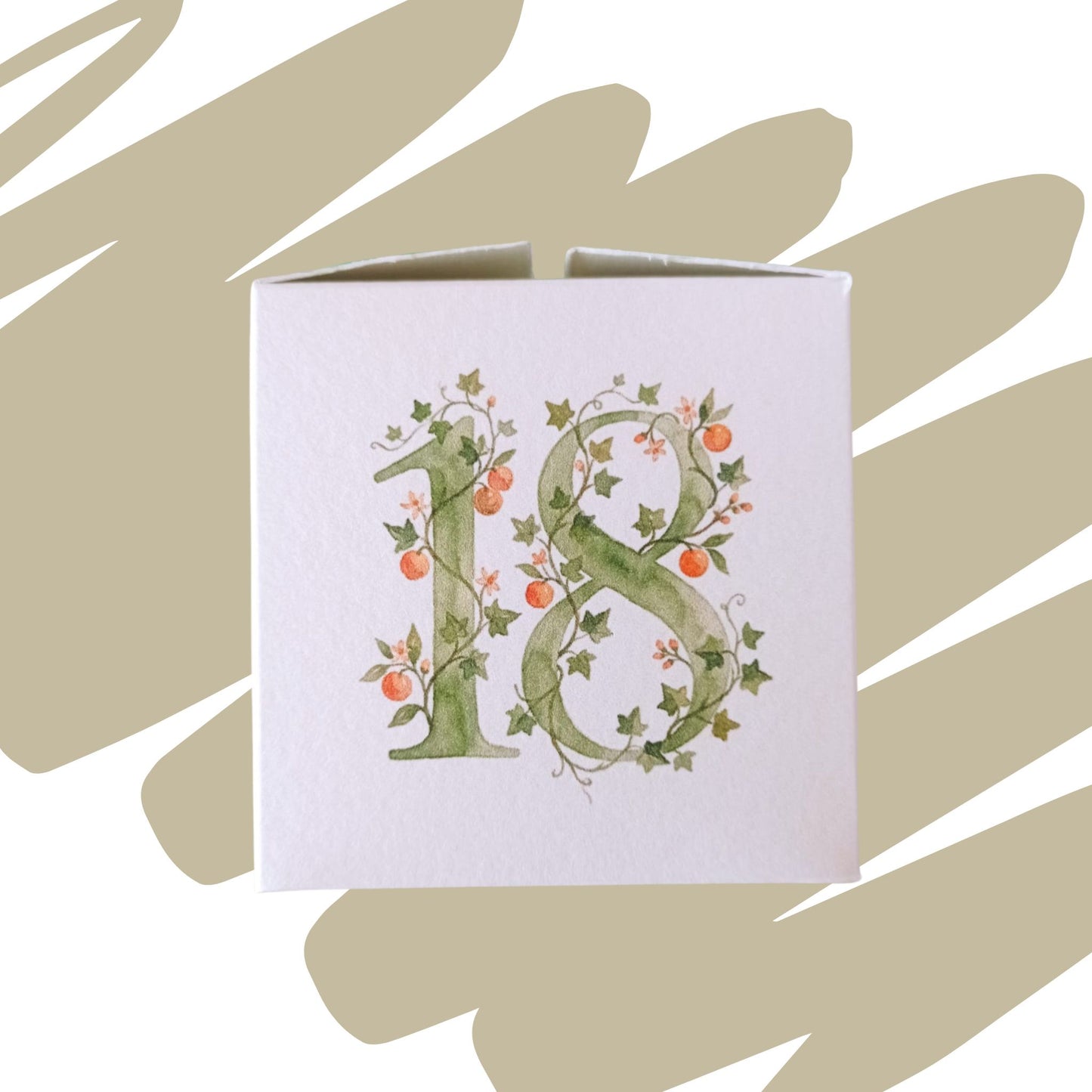 Scatolina portaconfetti 18 anni fantasia palloncini botanico – nastro coordinato incluso – GoyStudio
