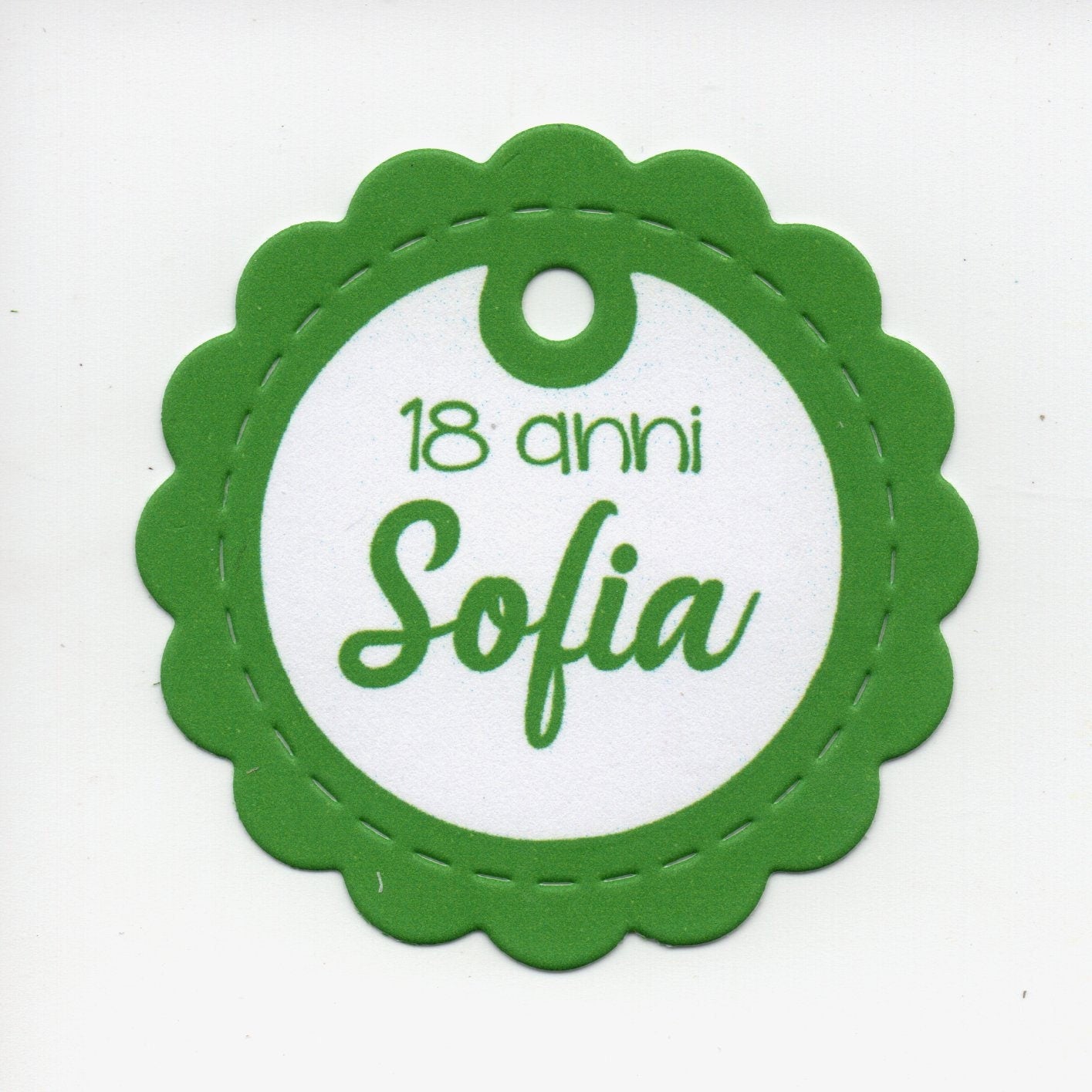 50 tag bomboniera con stampa personalizzata battesimo nascita comunione cresima compleanno