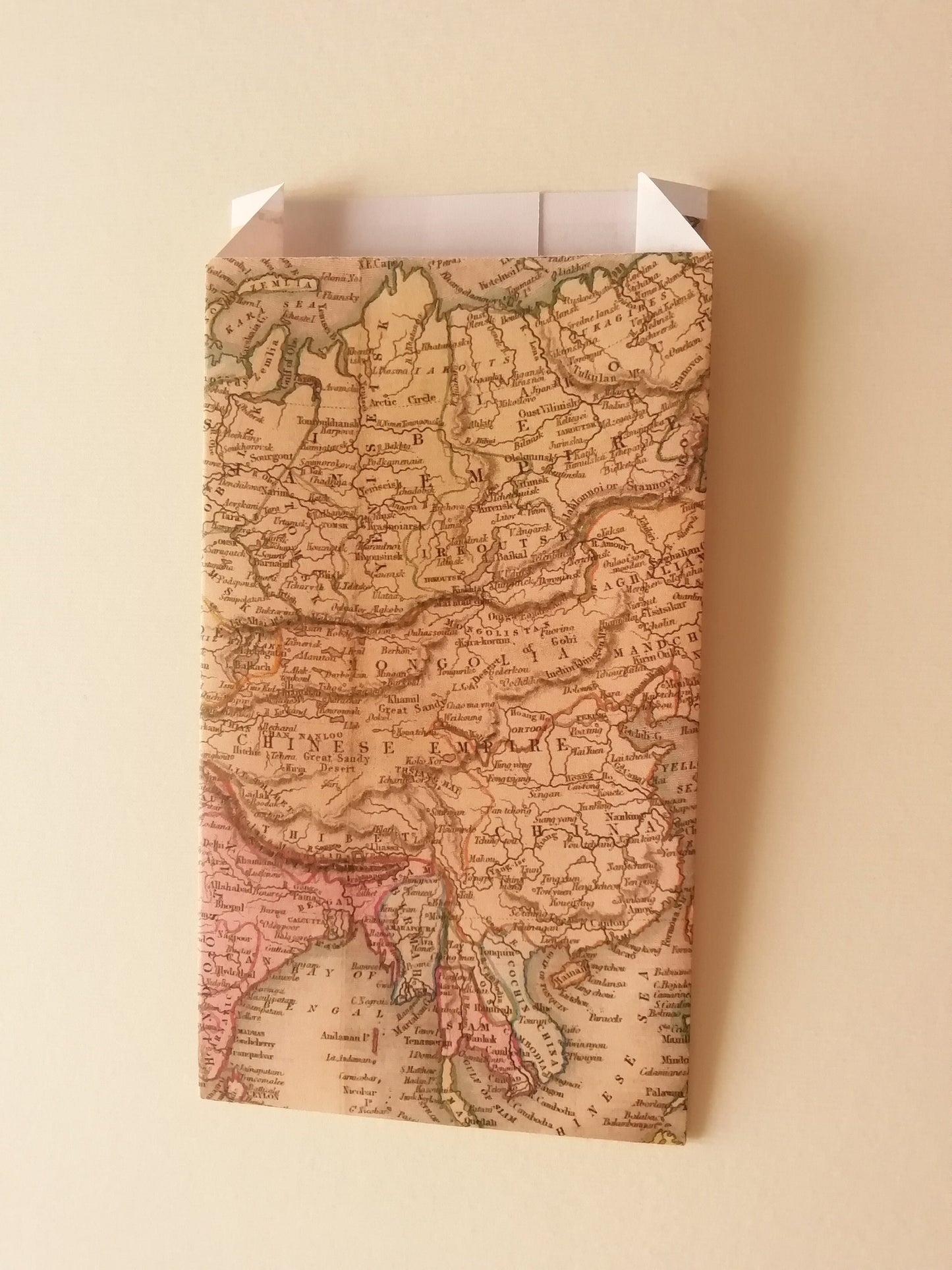 50 sacchetti in carta a tema carte geografiche vintage, per confettata di matrimonio, battesimo, comunione, cresima, anniversario