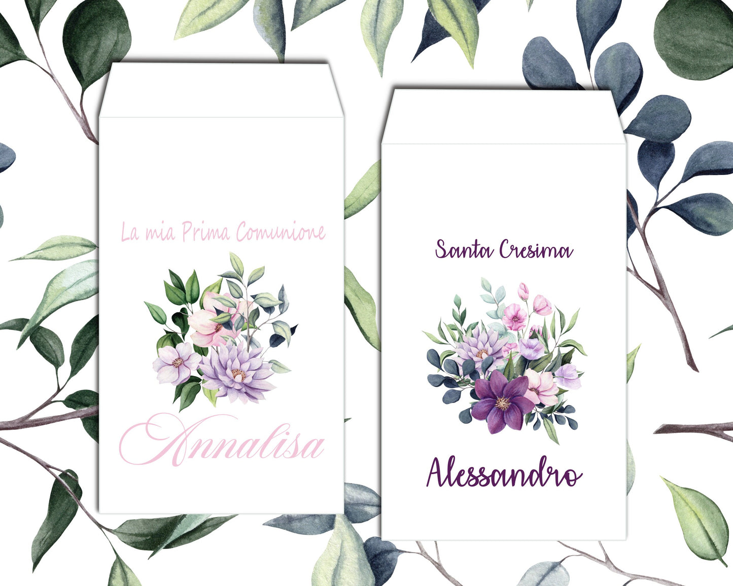 Sacchetti Portaconfetti Personalizzati per Matrimonio | Bustine Carta Eleganti per Confettata e Candy Bar | Stampa con Nomi e Data 50 pz