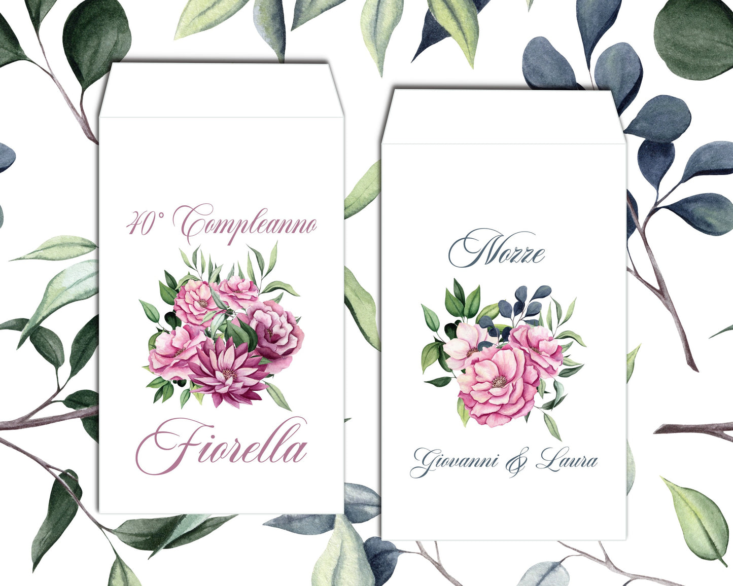 Sacchetti Portaconfetti Personalizzati per Matrimonio | Bustine Carta Eleganti per Confettata e Candy Bar | Stampa con Nomi e Data 50 pz