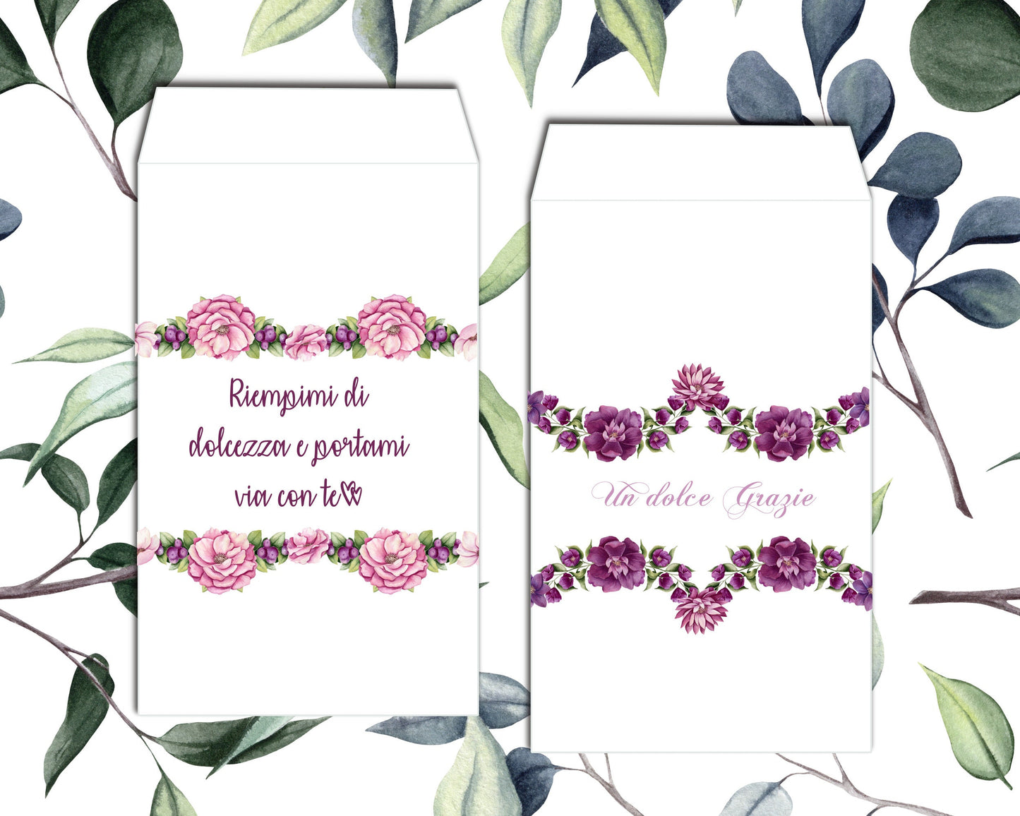Sacchetti Portaconfetti Personalizzati per Matrimonio | Bustine Carta Eleganti per Confettata e Candy Bar | Stampa con Nomi e Data 50 pz