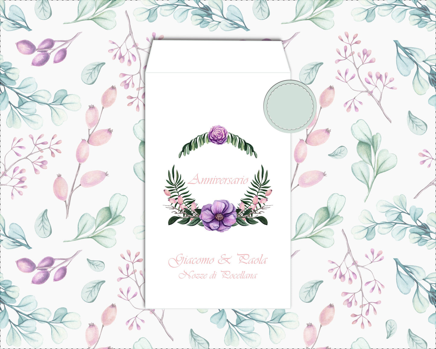 GoyStudio 50 sacchetti carta confetti personalizzabili. bustine bianche con stampa per matrimonio anniversario occasioni speciali