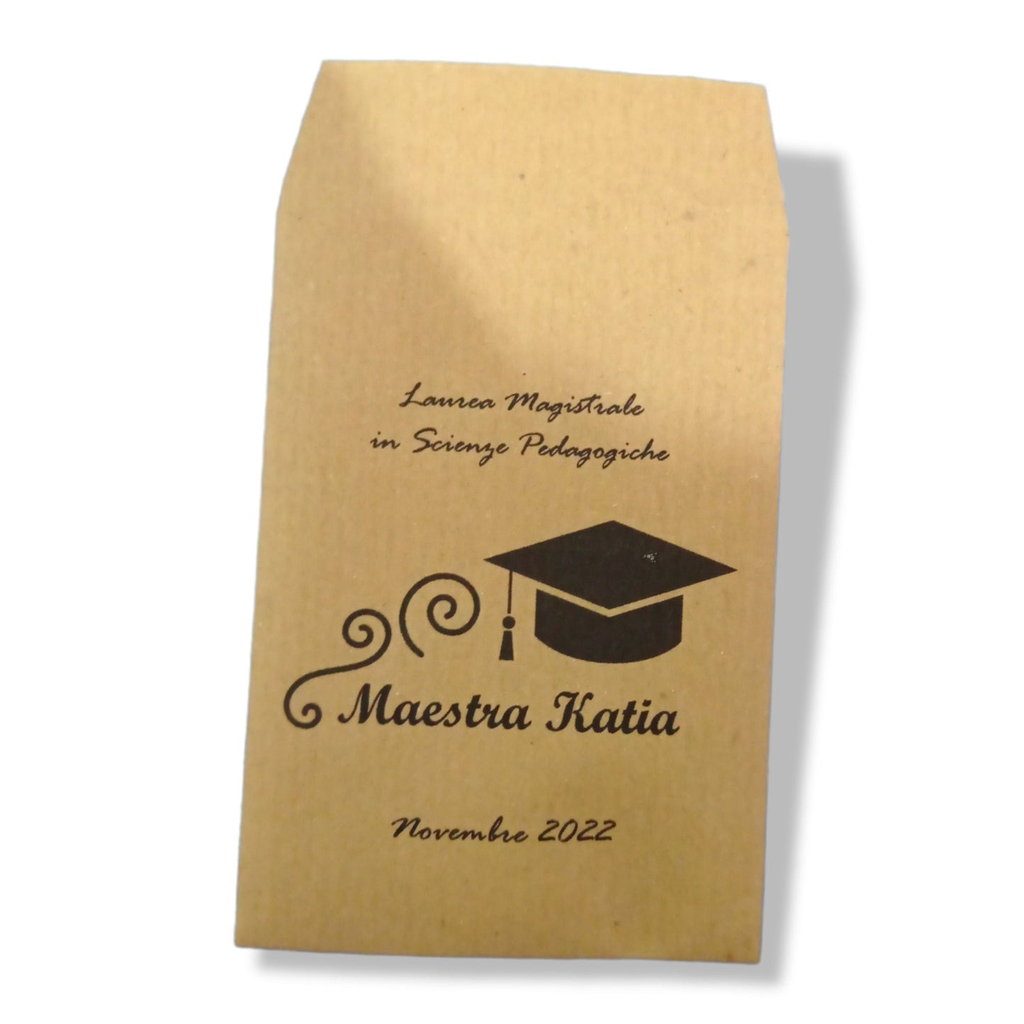 50 Sacchetti carta kraft personalizzabili Laurea, bmboniere laurea, confettata per diploma di laurea, magistrale, sacchetti eco friendly