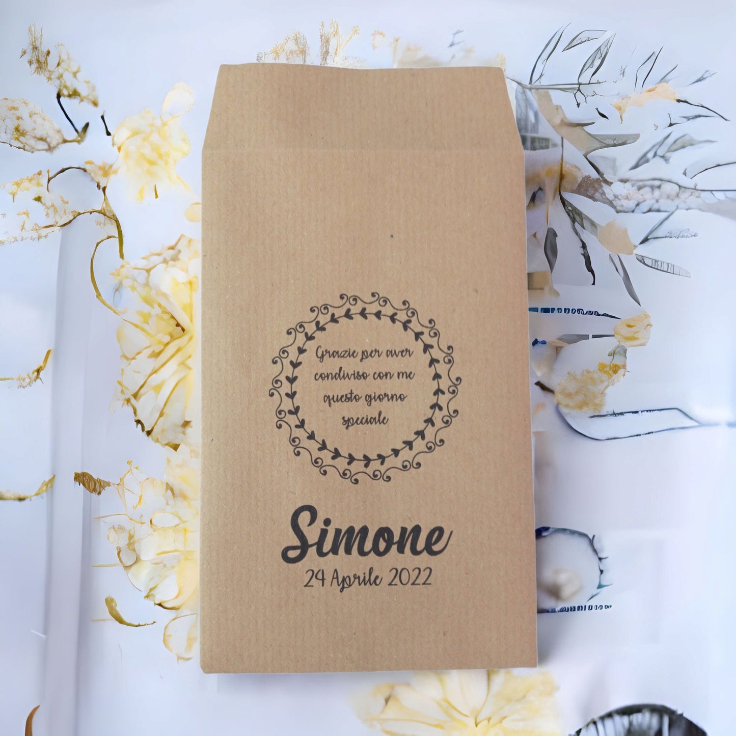50 Sacchetti personalizzati in carta kraft stampa personalizzata