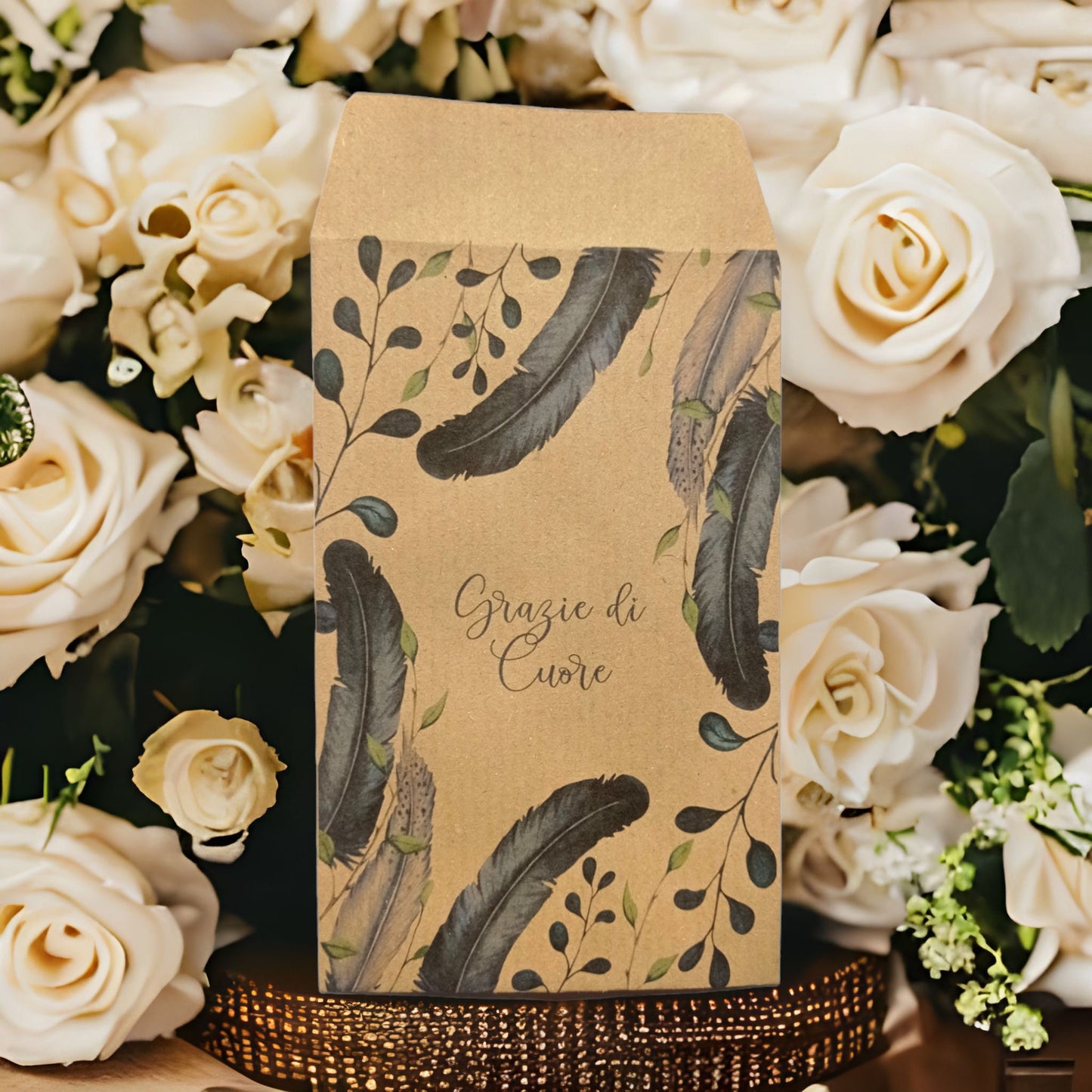 50 Sacchetti personalizzati in carta kraft nozze anniversario battesimo cresima comunione. Bustine confettata. Sacchetto confetti.