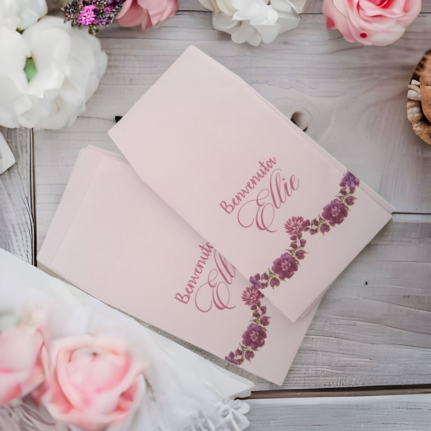 Sacchetti Portaconfetti Personalizzati per Matrimonio | Bustine Carta Eleganti per Confettata e Candy Bar | Stampa con Nomi e Data 50 pz