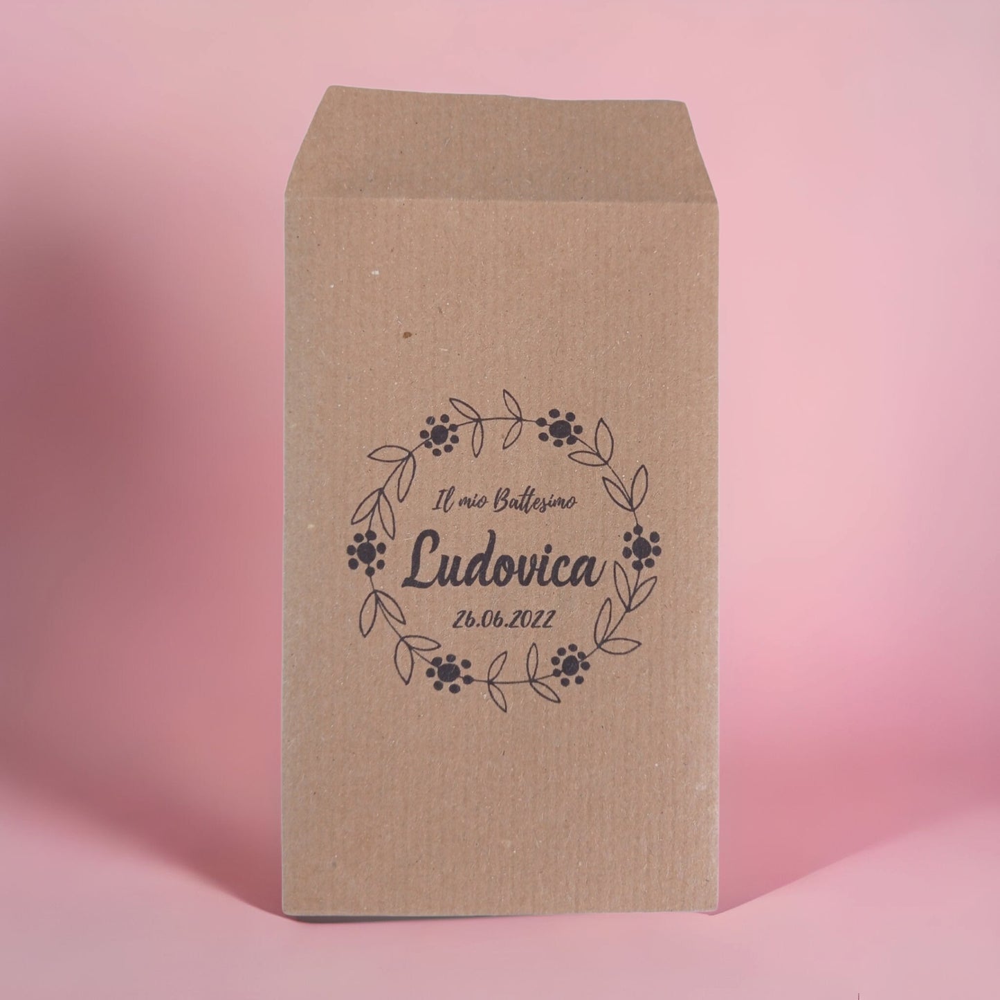 50 Sacchetti personalizzati in carta kraft stampa personalizzata