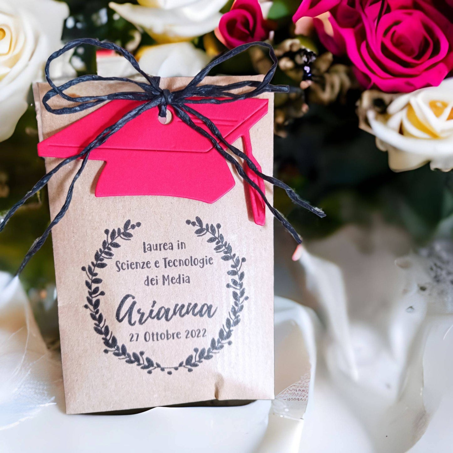 Goystudio 25 Sacchetti bomboniera Laurea Personalizzati