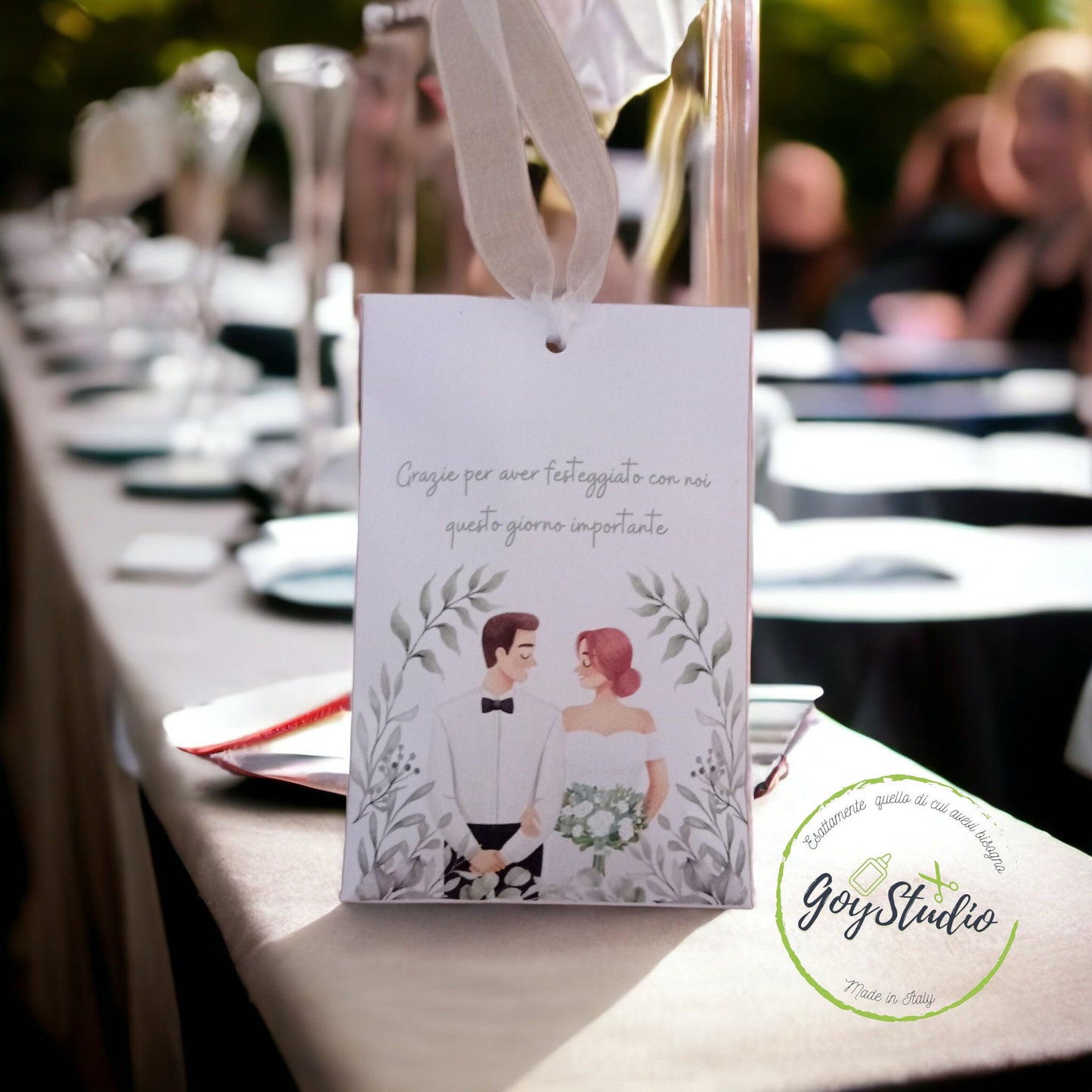 GoyStudio 50 sacchetti carta confetti personalizzabili.  Confettata matrimonio, lancio del riso, portaconfetti. bustine semi