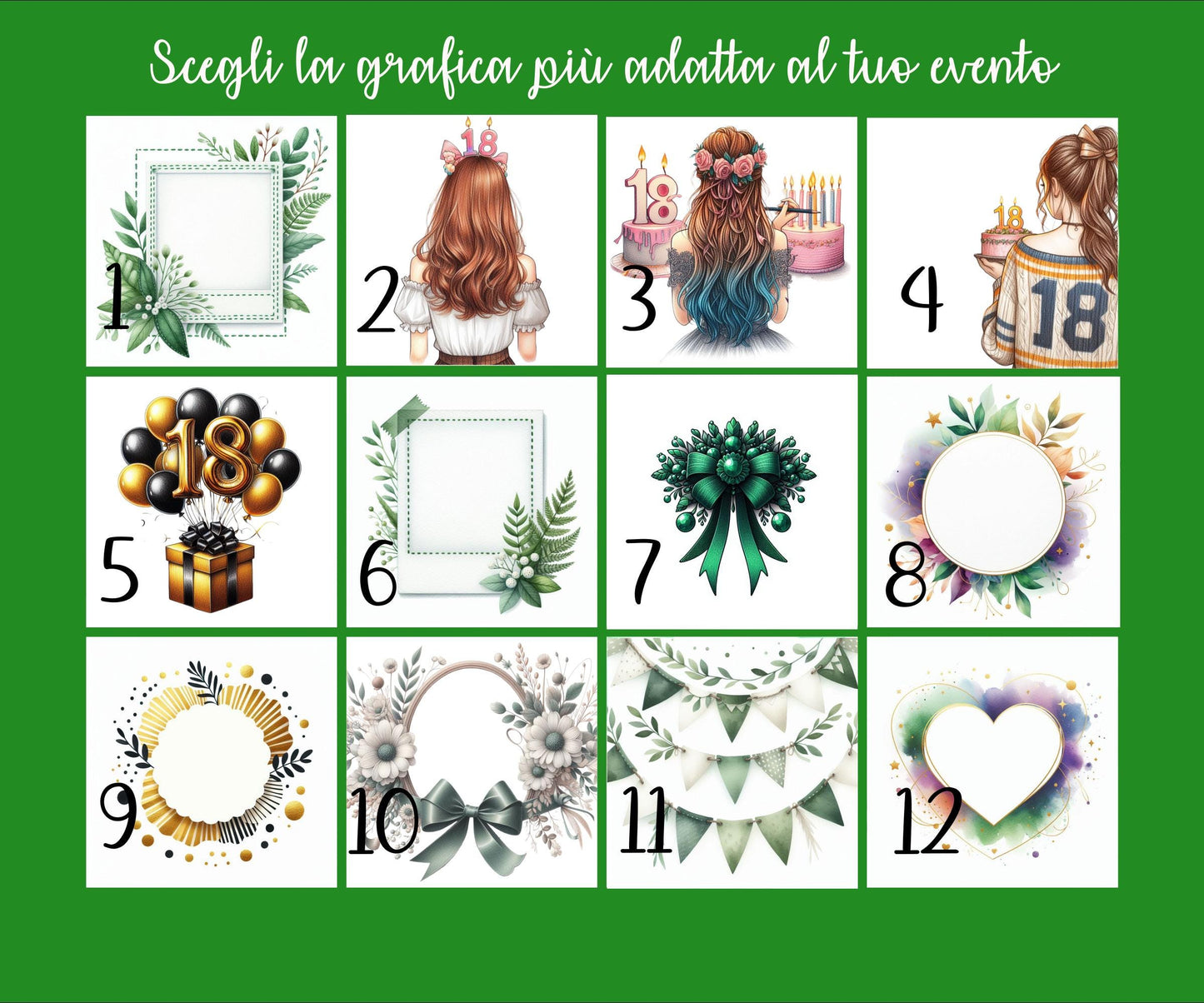 Set di Portaconfetti tema 18 anni, diciottesimo ragazza