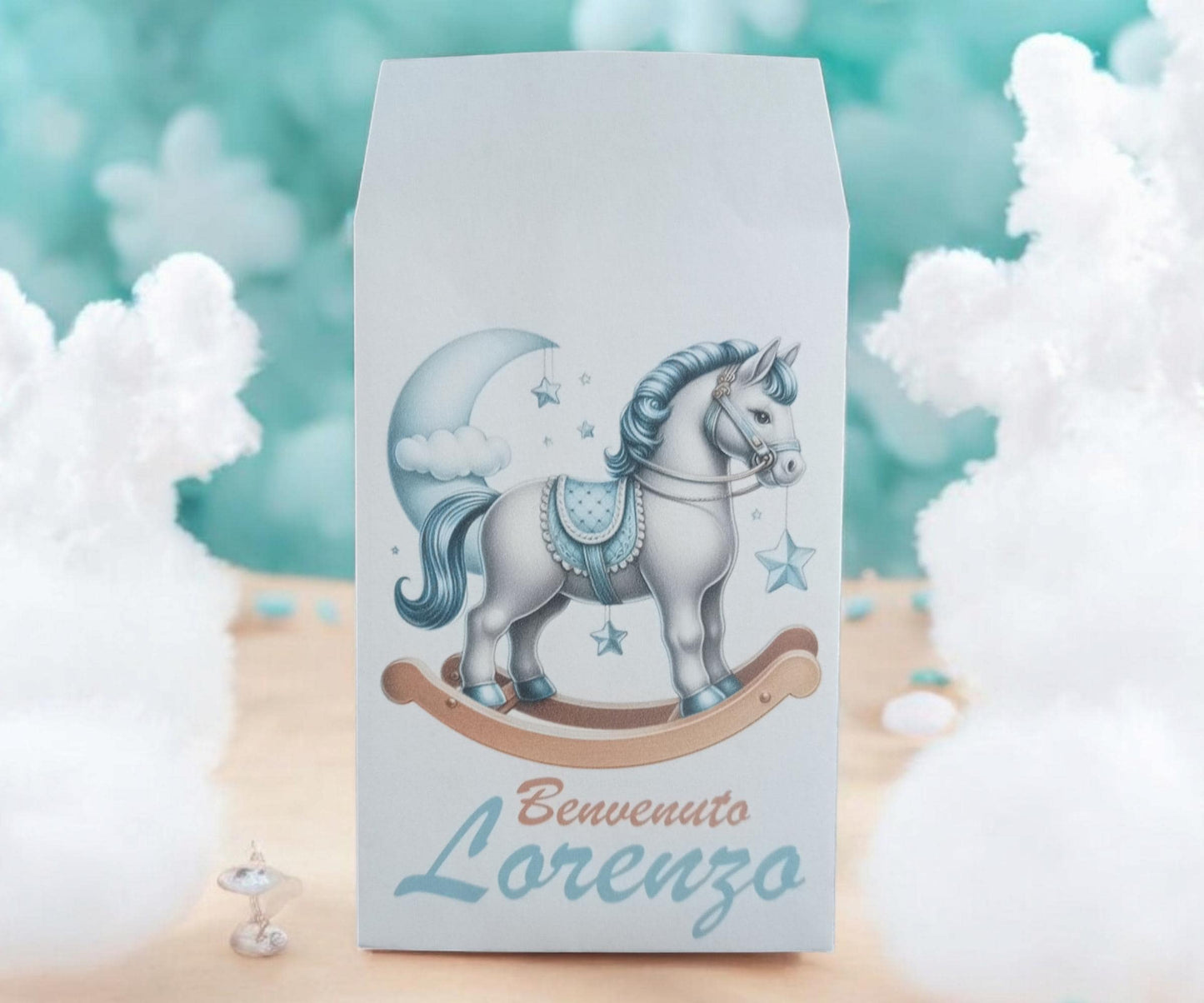 GoyStudio 50 sacchetti carta confetti personalizzabili. Bustina confettata nascita battesimo baby shower primo compleanno