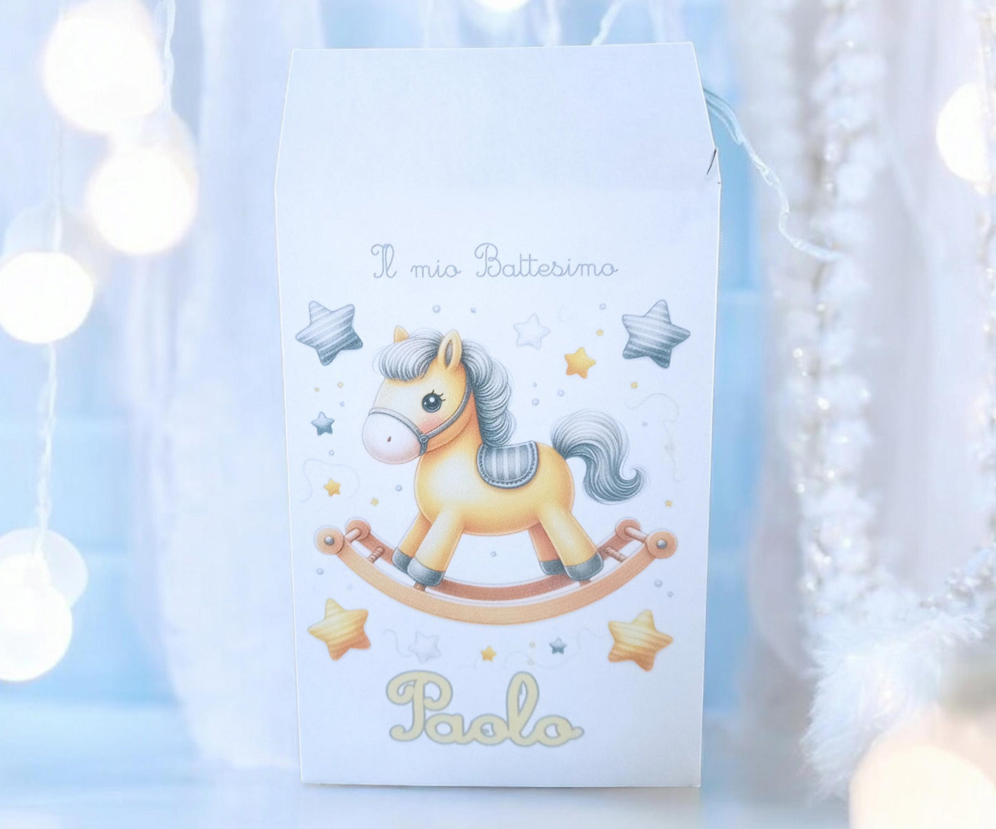 GoyStudio 50 sacchetti carta confetti personalizzabili. Bustina confettata nascita battesimo baby shower primo compleanno