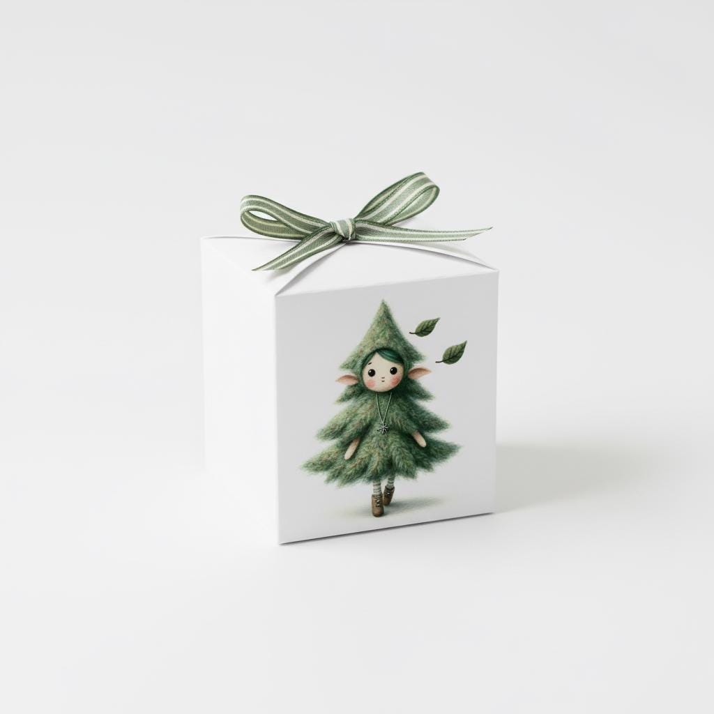 Scatoline portaconfetti Fatine – Cubo 6x6x6 cm – Prima Comunione / Battesimo Bambina – 12 design – Personalizzabili