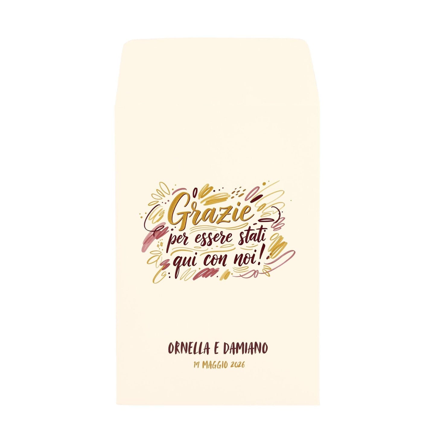 50 Sacchetti personalizzati in carta avorio Matrimonio. Bustine confettata. Sacchettini per confetti personalizzato.