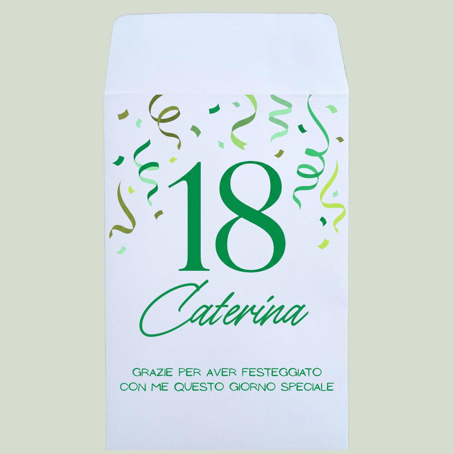 Sacchetti Confettata 18 Anni Personalizzati – Porta Confetti Eleganti Verde – Festa Diciottesimo