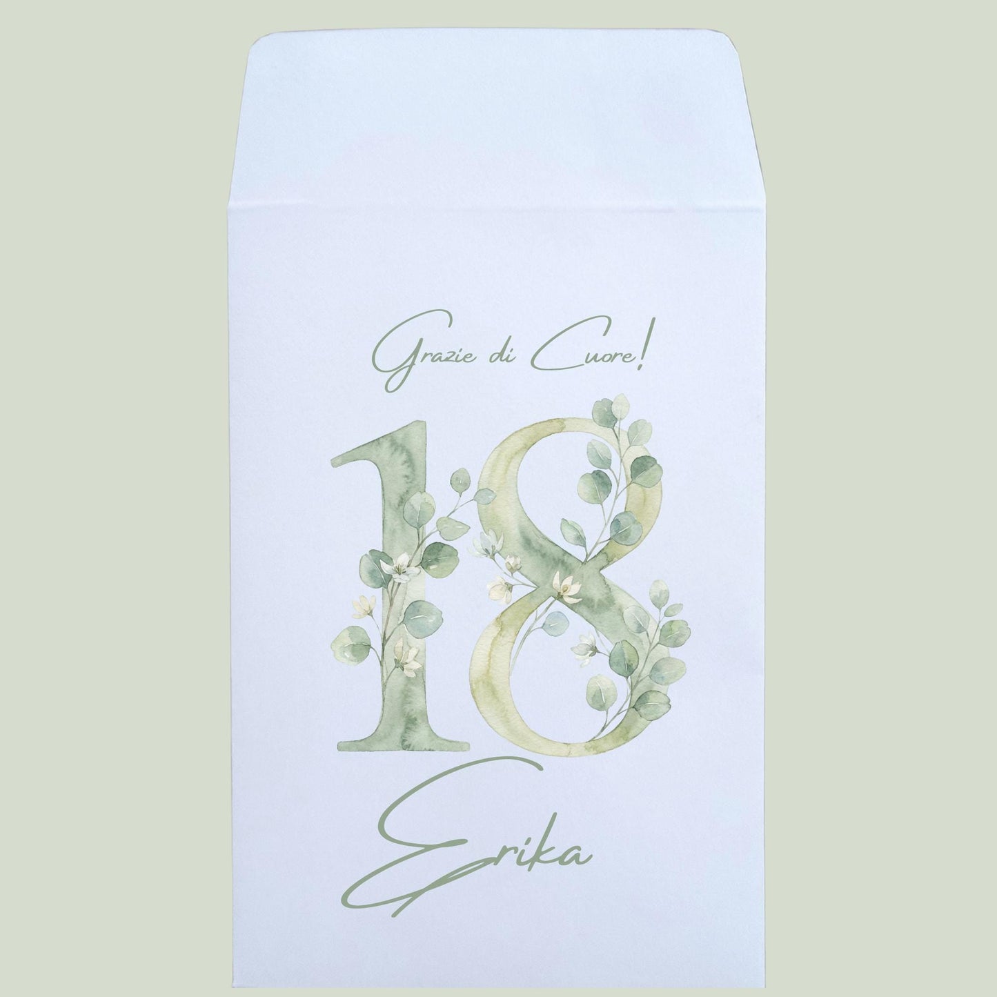 Sacchetti Confettata 18 Anni Personalizzati – Porta Confetti Eleganti Verde – Festa Diciottesimo