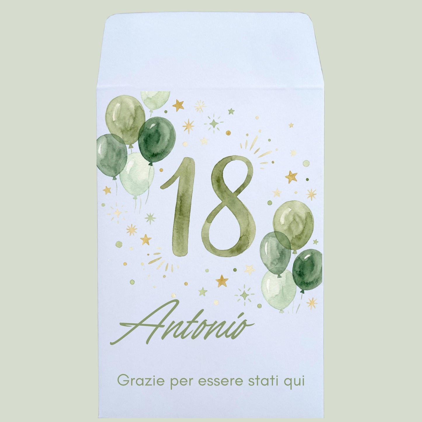 Sacchetti Confettata 18 Anni Personalizzati – Porta Confetti Eleganti Verde – Festa Diciottesimo