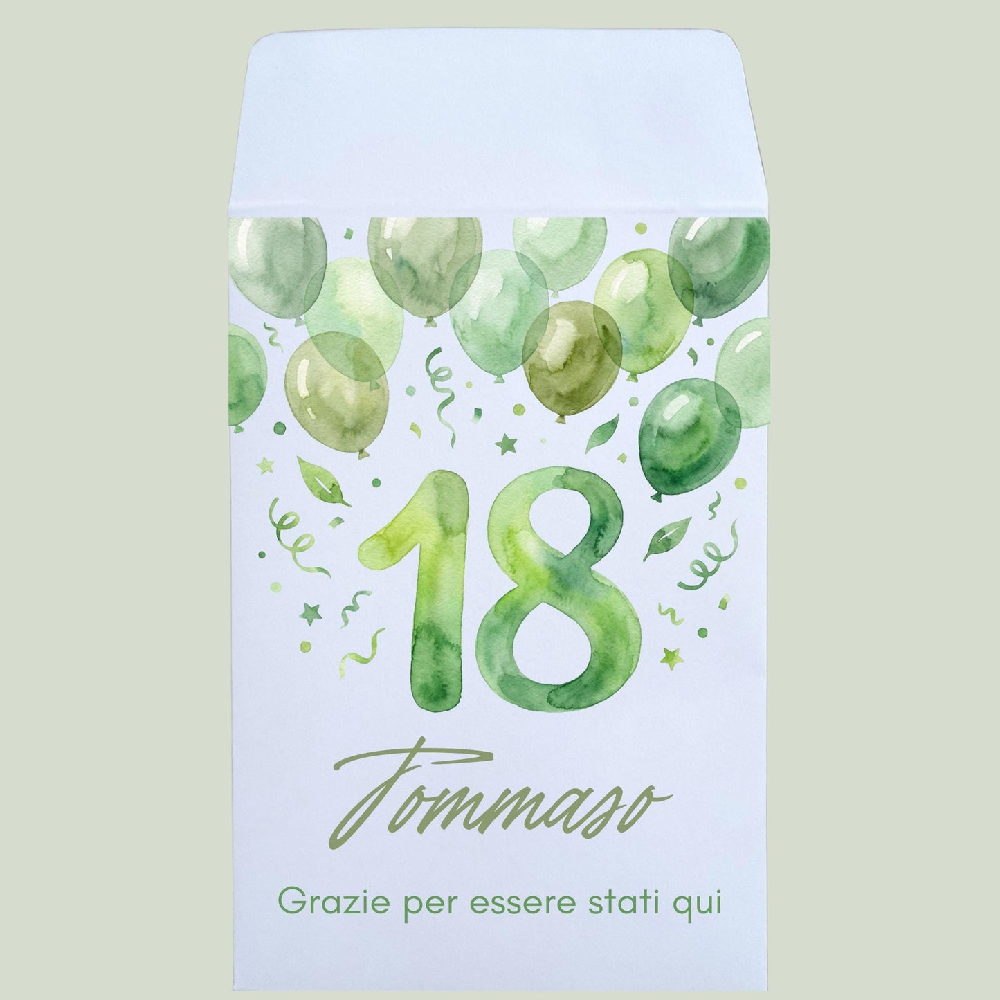 Sacchetti Confettata 18 Anni Personalizzati – Porta Confetti Eleganti Verde – Festa Diciottesimo