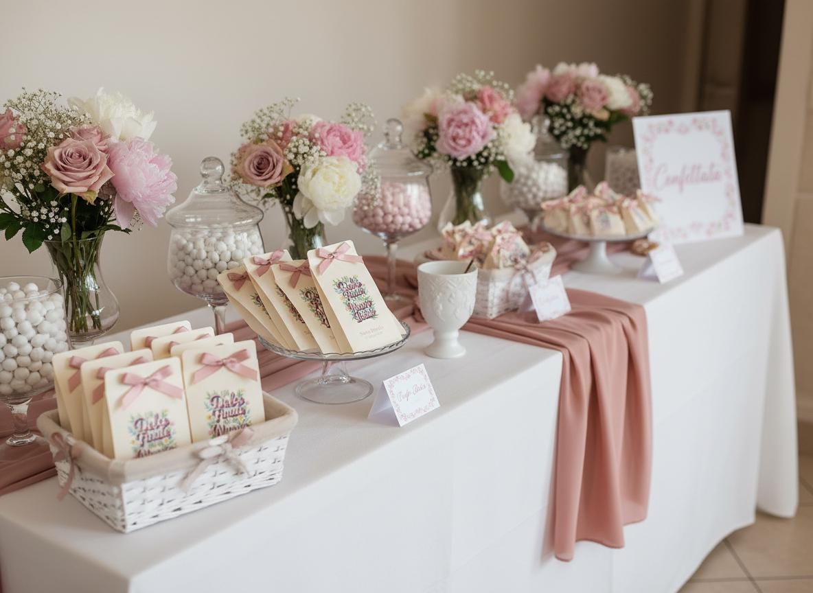 50 Sacchetti personalizzati in carta avorio Matrimonio. Bustine confettata. Sacchettini per confetti personalizzato.