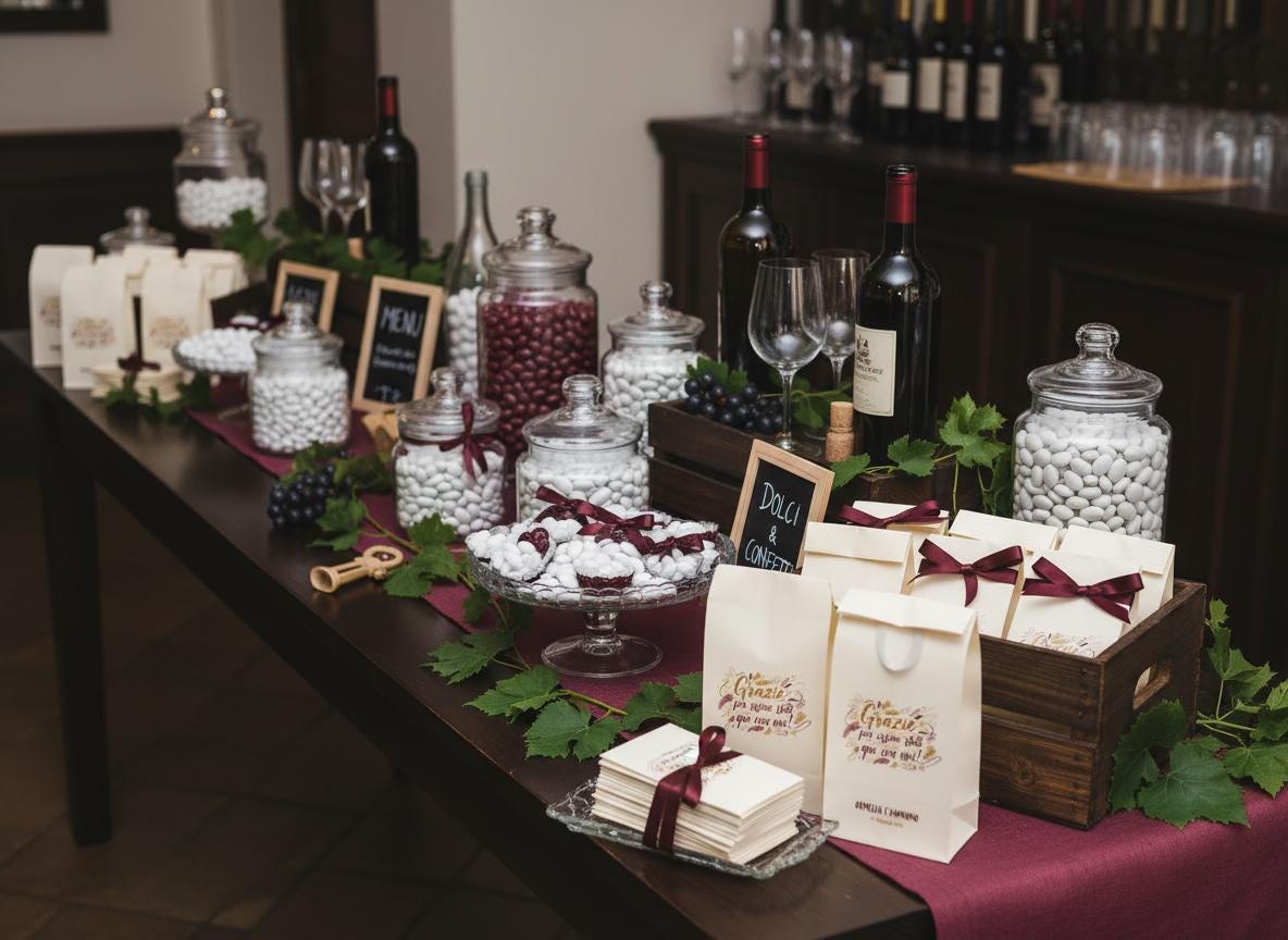 50 Sacchetti personalizzati in carta avorio Matrimonio. Bustine confettata. Sacchettini per confetti personalizzato.