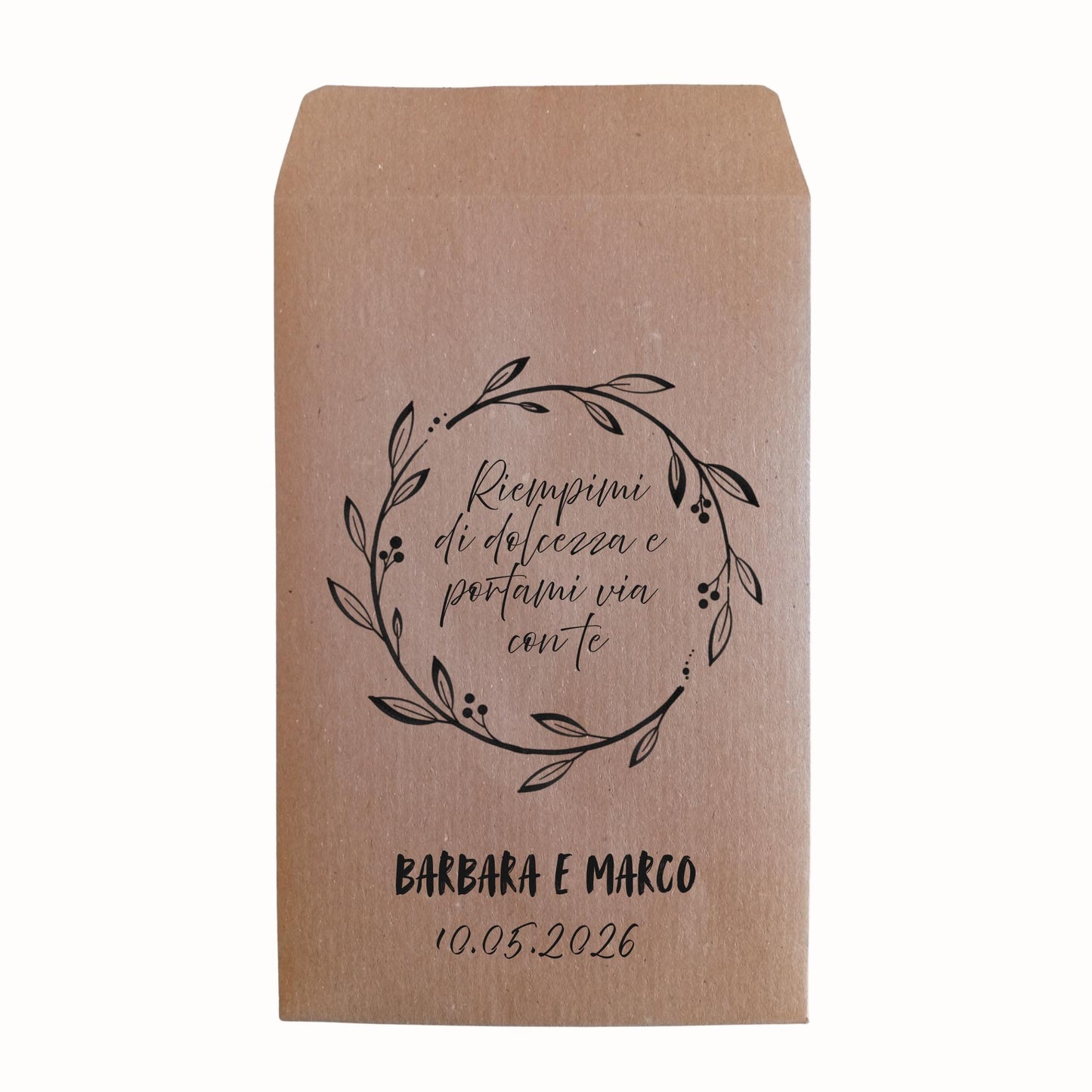 Sacchetti Confettata Personalizzati, matrimonio, anniversario. Tema viaggio, tema musica, albero della vita.