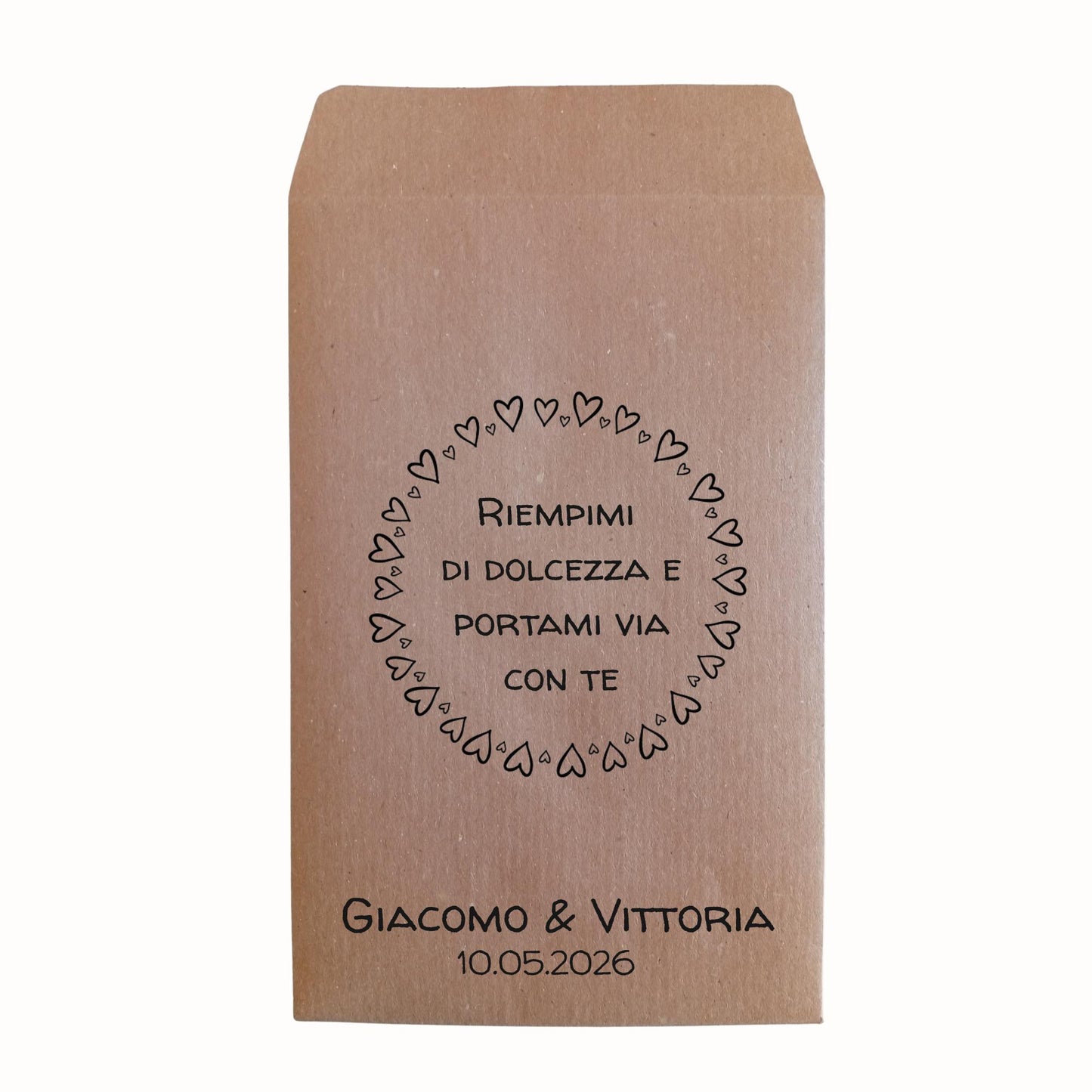 Sacchetti Confettata Personalizzati, matrimonio, anniversario. Tema viaggio, tema musica, albero della vita.