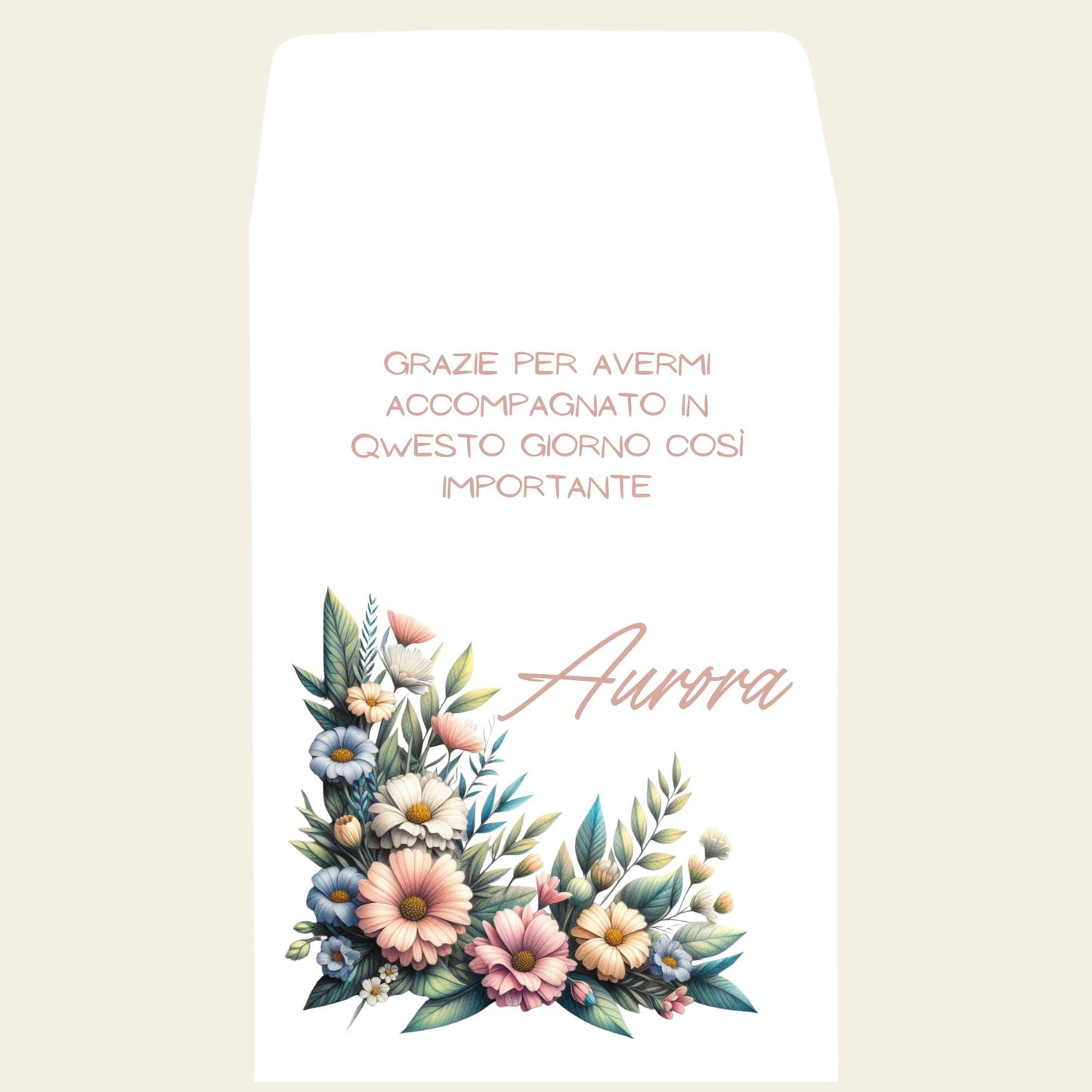 Sacchetti bomboniera floreali acquerello personalizzati, battesimo comunione nascita matrimonio, fiori pastello eleganti. 50pz
