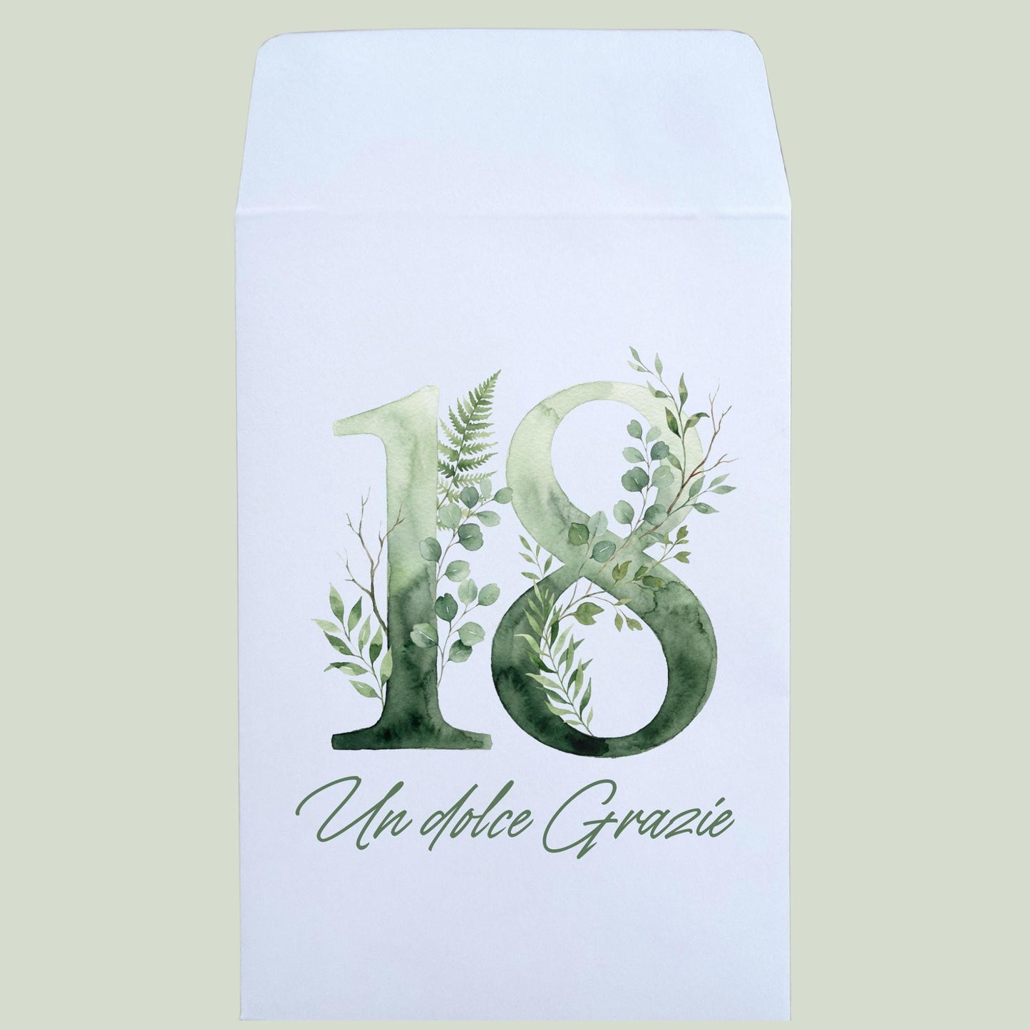 Sacchetti Confettata 18 Anni Personalizzati – Porta Confetti Eleganti Verde – Festa Diciottesimo