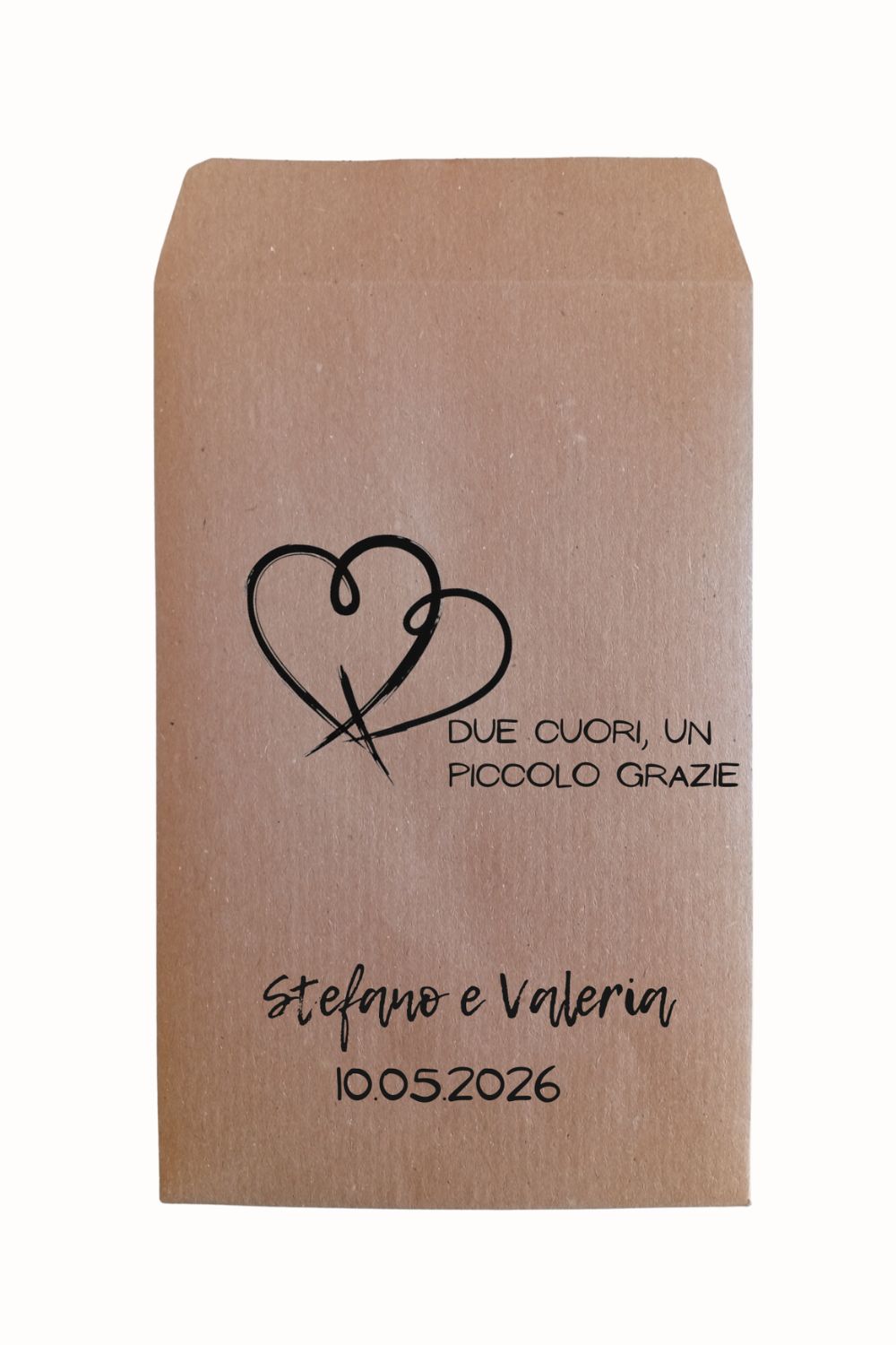 Personalized Kraft Paper Wedding Favor Bags - 50 Pieces