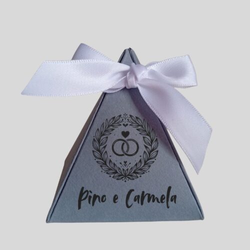 scatolina portaconfetti grigio scuro anniversario