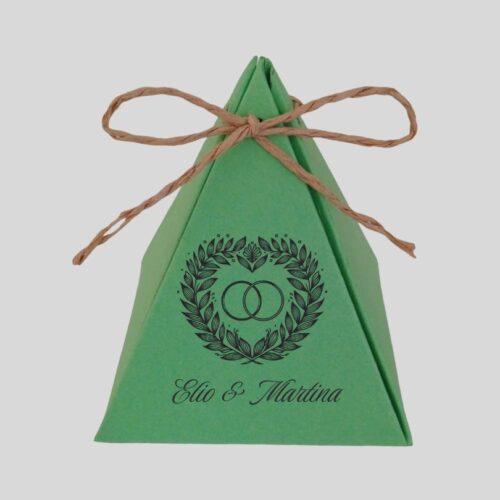 portaconfetti promessa matrimonio verde personalizzata