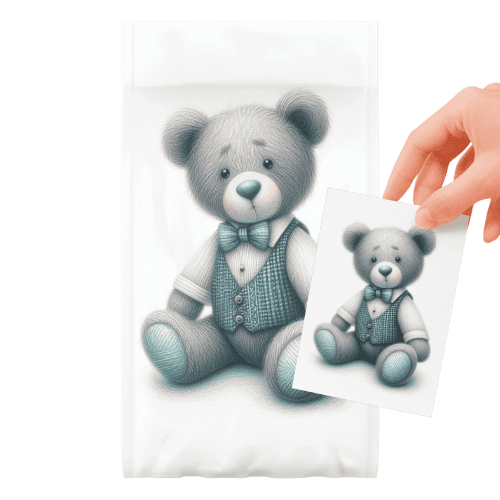 grafica orsetto elegante battesim bambino