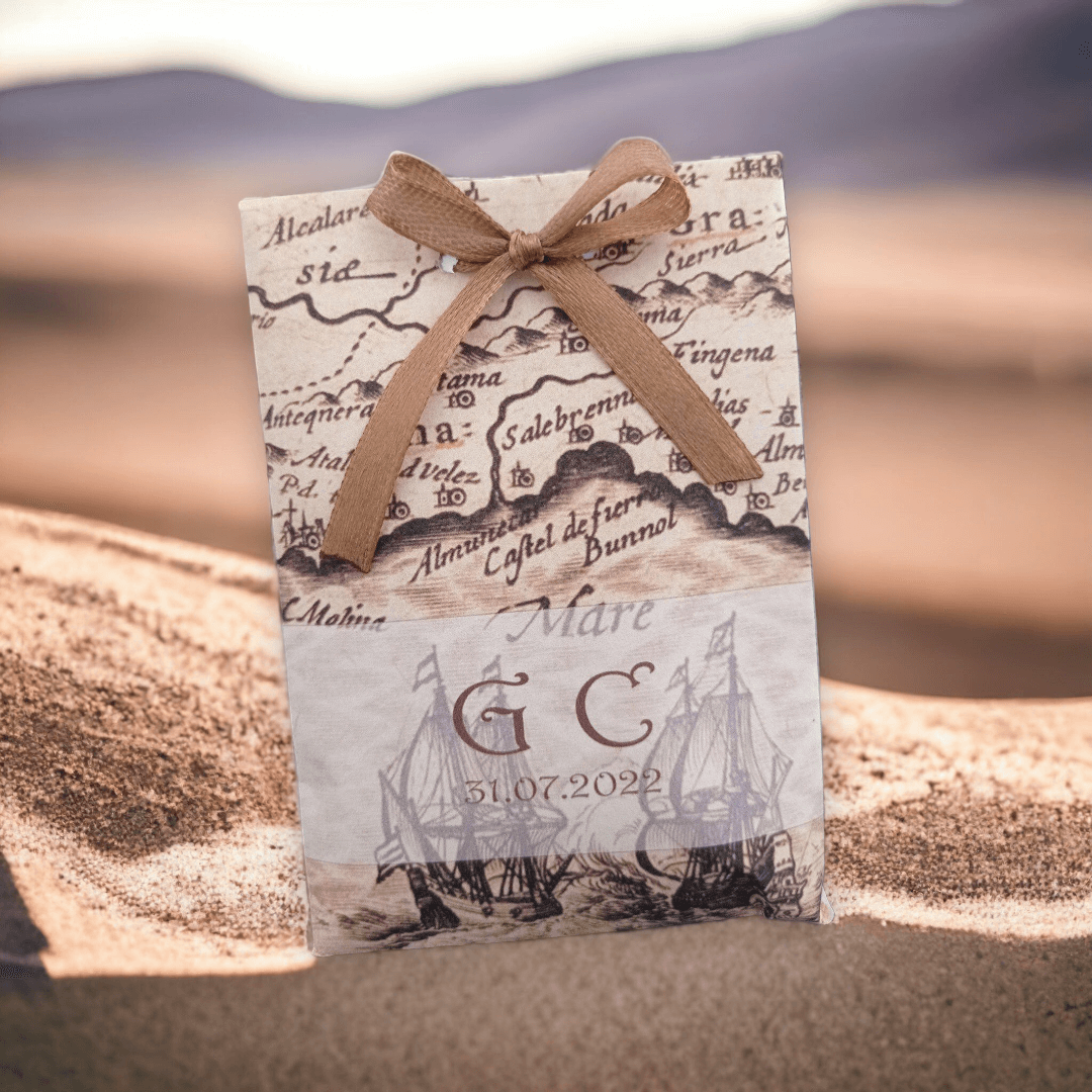 50 sacchetti confettata personalizzati tema viaggio - GoyStudio