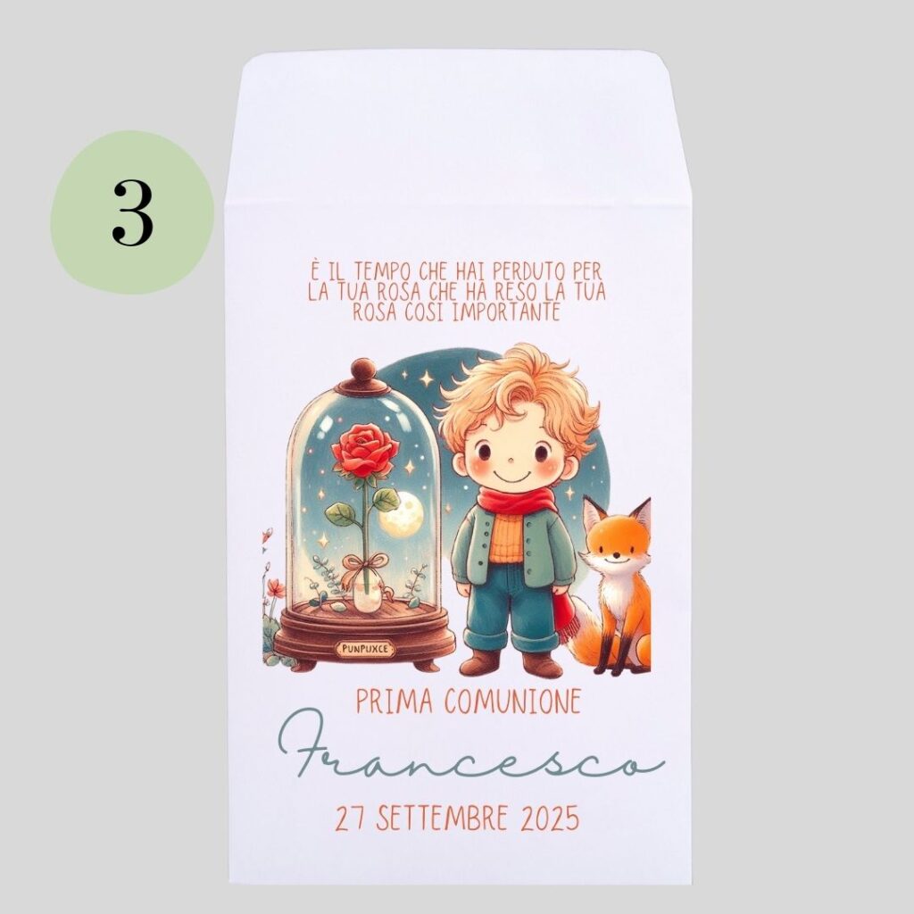 Sacchetti confetti Piccolo Principe stelle personalizzati battesimo