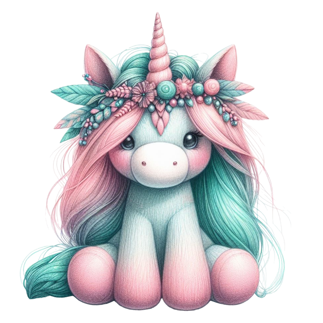 Unicorno rosa e celeste nascita bambina