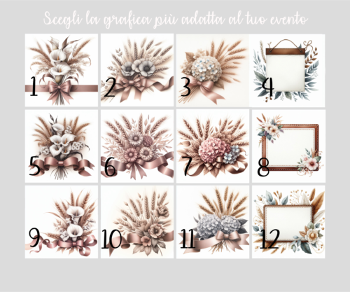 Portaconfetti personalizzati vintage con fiori - Image 2