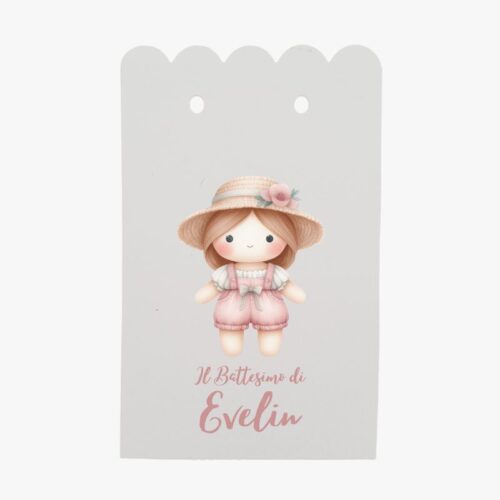 portaconfetti bambola per battesimo o compleanno bambina