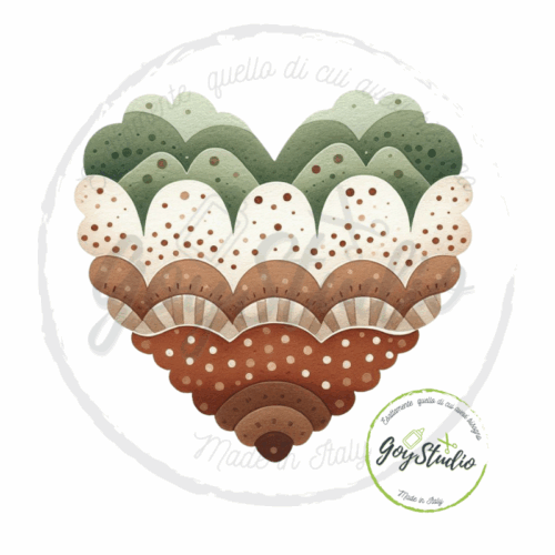 grafica digitale cuore rustico